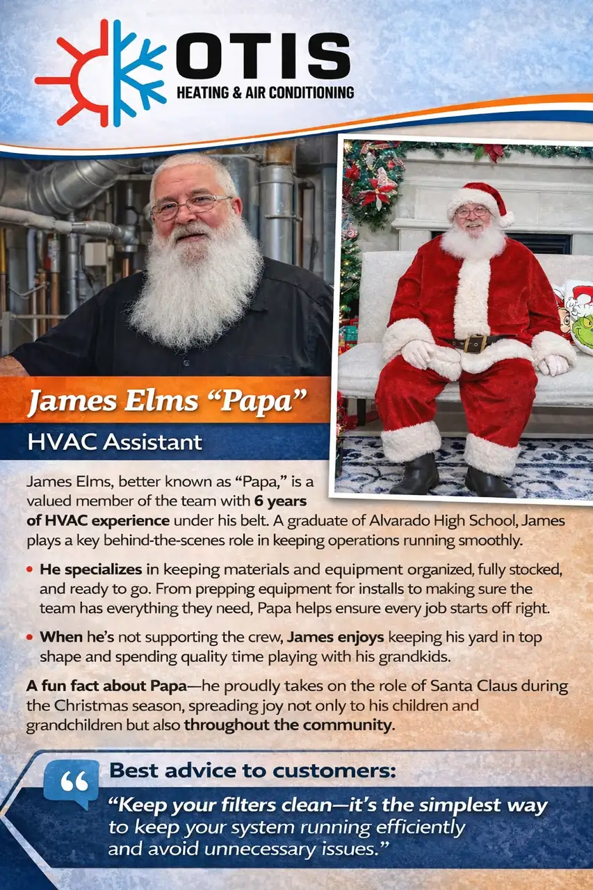 James Elms, HVAC Assistant of Otis Heating and Air Conditioning
